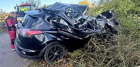 Toyota staranowała ciągnik