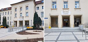 Wejście do szpitala w Głogowie po remoncie