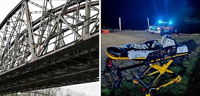 Spadł z mostu kolejowego w Głogowie w środku nocy
