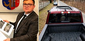 Auto uszkodzone przez konar. Jest apel o remont dróg