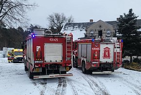 Pożar w kotłowni. Mężczyzna trafił do szpitala