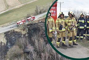 [FOTO] Pożar na obrzeżach Jaczowa pod Głogowem
