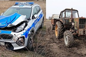 Staranował radiowóz traktorem! Ucieczka i pościg w Radwanicach