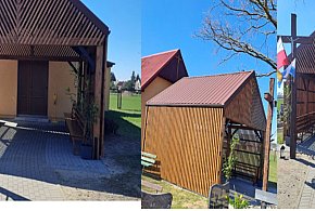 Nowa wiata na cmentarzu w Kluczach