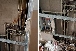 Paliły się śmieci i instalacja w bloku w Głogowie