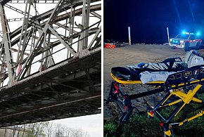 Spadł z mostu kolejowego w Głogowie w środku nocy