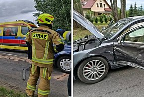 [FOTO] Kolizja pod Grębocicami. Cztery osoby trafiły do szpitala