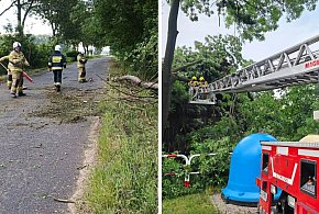 Zalane drogi, dziesiątki interwencji i pożar fotowoltaiki na Biedronce