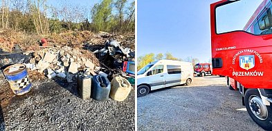 Nielegalne składowisko pod miastem. Strażacy odkryli, mieszkańcy zapłacą [FOTO]