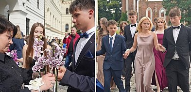 [FOTO] Polonezem rozgonili chmury. Absolwenci SP 8 zatańczyli na głogowskim rynku