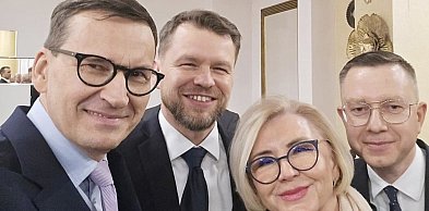 Głogowianie na spotkaniu z byłym premierem