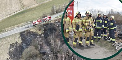 [FOTO] Pożar na obrzeżach Jaczowa pod Głogowem
