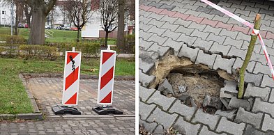Zapadł się parking na Koperniku w Głogowie. Długo go naprawiali