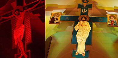 [WIDEO] To było widowisko w kolegiacie! Wielki krzyż i zmartwychwstanie