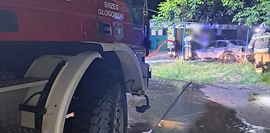 Auto płonęło w Szczepowie. Groźna akcja pod Głogowem