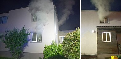 Pożar na os. Słonecznym w Głogowie. Strażacy ratowali dwie osoby z balkonu