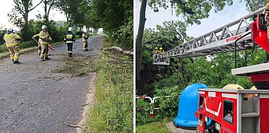 Zalane drogi, dziesiątki interwencji i pożar fotowoltaiki na Biedronce