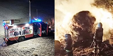 Pożar balotów w Wojszynie i wiaty w Głogowie. Strażacy w akcji-178419