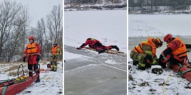 Uwaga, człowiek pod lodem! Strażacy z Głogowa w akcji-179821