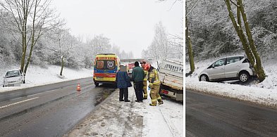 Zderzenie z drzewem przy drodze na hutę pod Głogowem [FOTO]