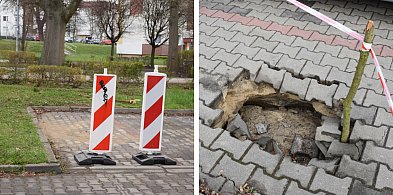 Zapadł się parking na Koperniku w Głogowie. Długo go naprawiali