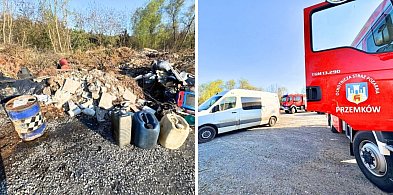 Nielegalne składowisko pod miastem. Strażacy odkryli, mieszkańcy zapłacą [FOTO]