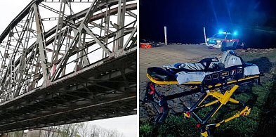 Spadł z mostu kolejowego w Głogowie w środku nocy