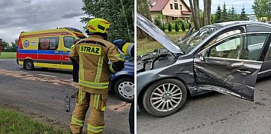 [FOTO] Kolizja pod Grębocicami. Cztery osoby trafiły do szpitala