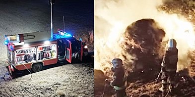 Pożar balotów w Wojszynie i wiaty w Głogowie-178419