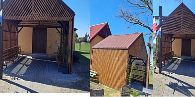 Nowa wiata na cmentarzu w Kluczach