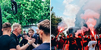 Takie sceny pod stadionem! Chrobry zagra z Wieczystą, ruszył po podium