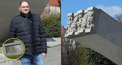 [WIDEO] Odpadają płyty przy pomniku. Radny pyta o remont