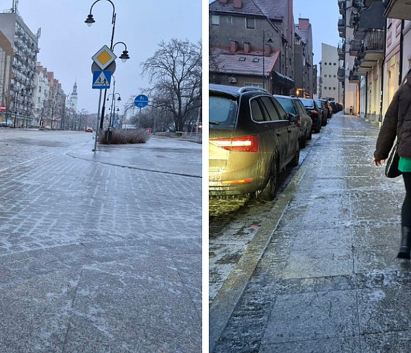 Głogów skuty lodem. Karetki nie nadążają z pomocą