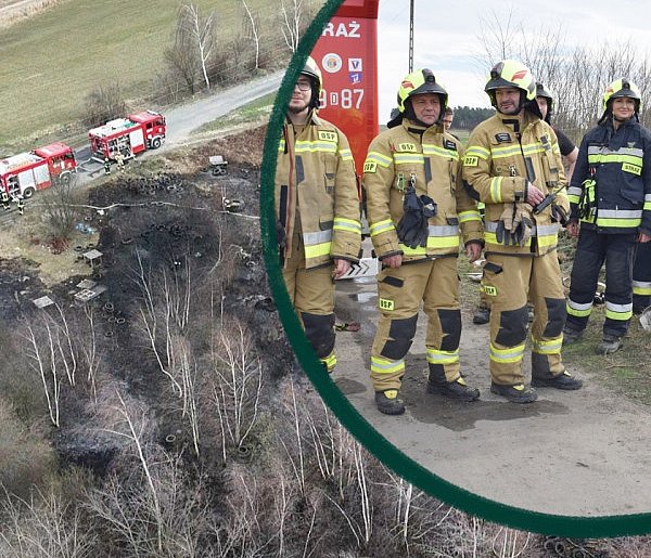 [FOTO] Pożar na obrzeżach Jaczowa pod Głogowem