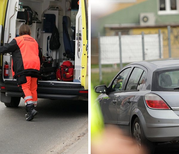 [FOTO] Kolizja pod szpitalem w Głogowie. Wjechał w karetkę jadącą na SOR