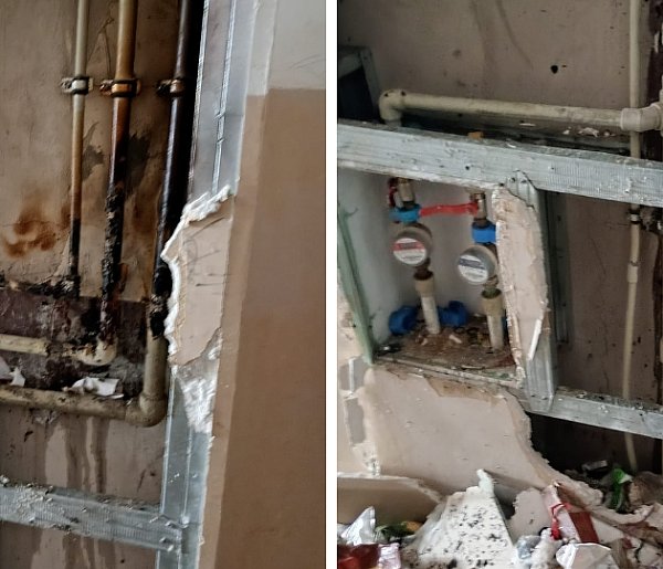 Paliły się śmieci i instalacja w bloku w Głogowie