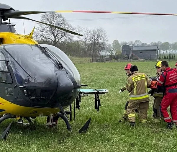 Wypadek na budowie. Dramatyczna akcja ratunkowa