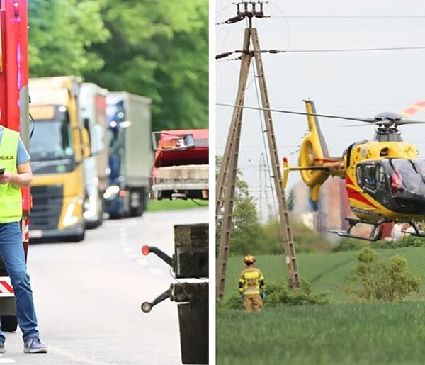 Poważny wypadek motocyklisty w Głogowie. Poszkodowany zabrany helikopterem [FOTO]