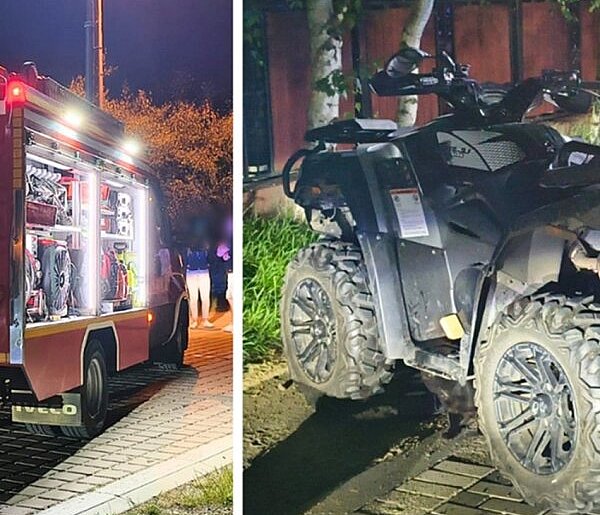 Wypadek na quadzie w Przedmościu. Mężczyzna zabrany do szpitala