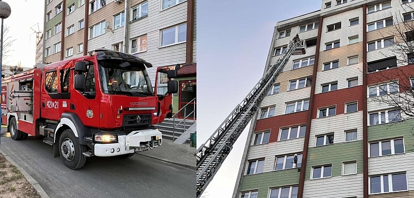 Akcja strażaków na ul. Perseusza w Głogowie [FOTO]