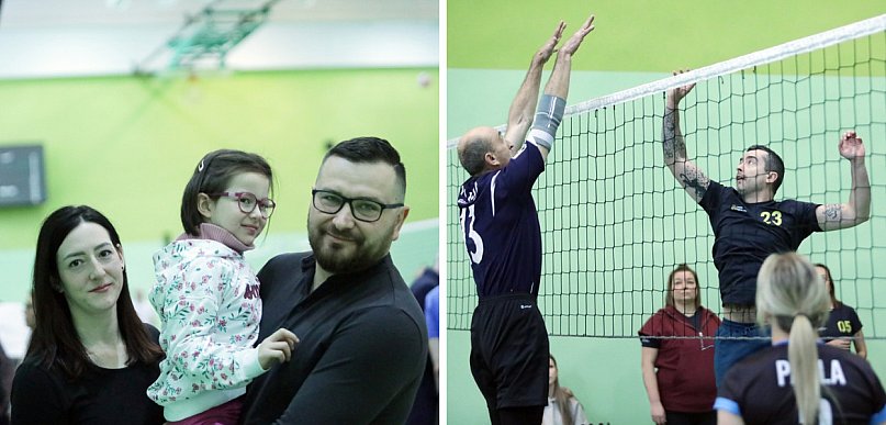 [FOTO] Garnitury w szatni, dresy na parkiecie. Siatkarskie granie dla Igi