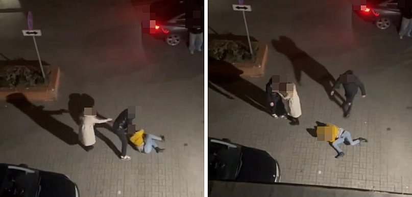 Brutalne pobicie w centrum Głogowa. Mężczyzna bity i kopany w głowę [WIDEO]