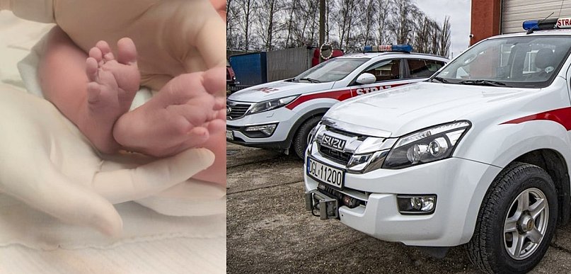Strażacy, poród i terenówka. Akcja w Głogowie