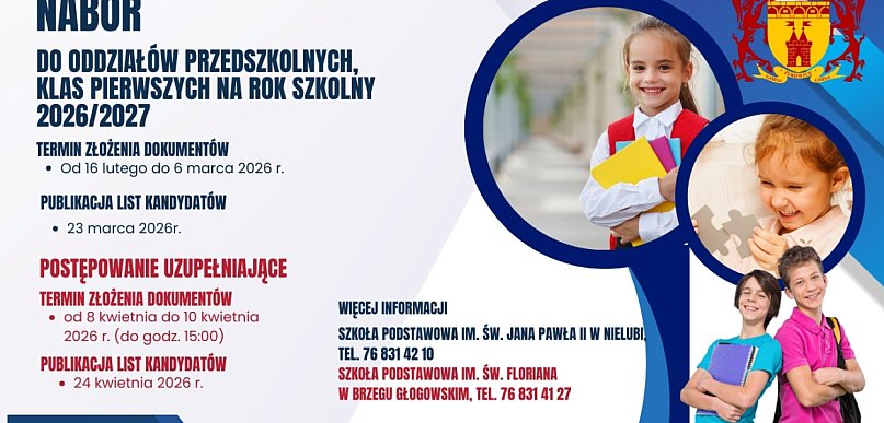 Rekrutacja do oddziałów przedszkolnych i klas pierwszych w gminie Żukowice