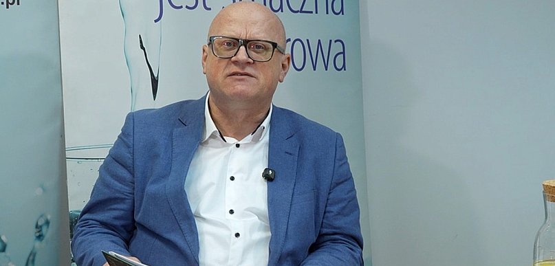 Legendę "Zemsta wodnika" czyta Wojciech Borecki, prezes PWiK w Głogowie