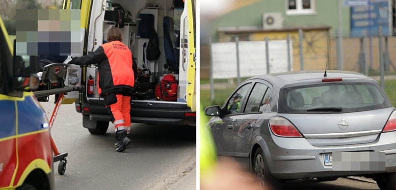 [FOTO] Kolizja pod szpitalem w Głogowie. Wjechał w karetkę jadącą na SOR