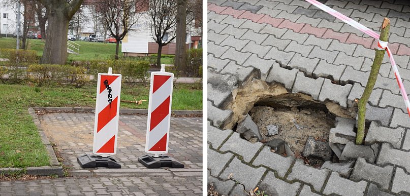 Zapadł się parking na Koperniku w Głogowie. Długo go naprawiali