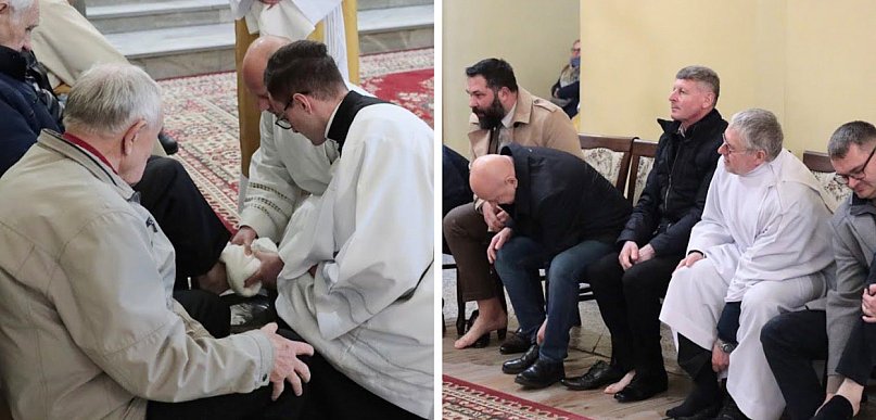 Wielki Czwartek w Głogowie. Kapłani obmyli nogi wiernym
