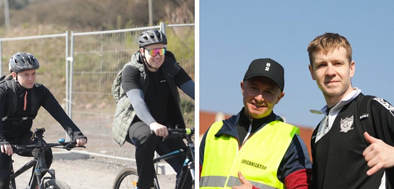 [FOTO] Na rowerach z Głogowa do Sławy. Kręcą kilometry dla Gai i Franka!