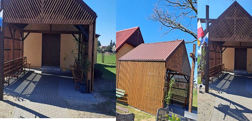 Nowa wiata na cmentarzu w Kluczach